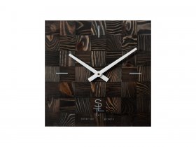 Часы настенные SLT 5195 CHESS BLACK WOOD в Колыбельке - kolybelka.mebel-nsk.ru | фото