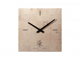 Часы настенные SLT 5196 CHESS WHITE WOOD в Колыбельке - kolybelka.mebel-nsk.ru | фото