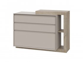 Комод 1200 22 J-Э Этна (дуб эндгрей/кашемир) в Колыбельке - kolybelka.mebel-nsk.ru | фото