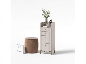 Комод 4 ящика КМ2 Одетта (дуб эндгрей/меланж) в Колыбельке - kolybelka.mebel-nsk.ru | фото
