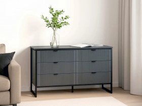 Комод 6 ящиков Нора (металл бруклин/графит) в Колыбельке - kolybelka.mebel-nsk.ru | фото