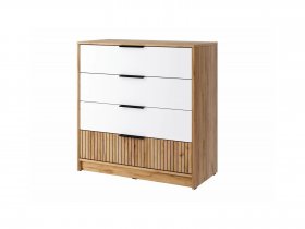 Комод КМ-001 Ивис (дуб крафт золотой/белый) в Колыбельке - kolybelka.mebel-nsk.ru | фото