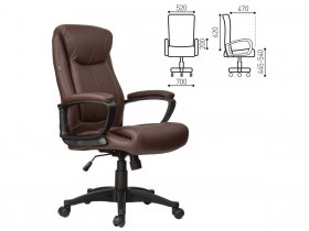 Кресло офисное BRABIX Enter EX-511, коричневое в Колыбельке - kolybelka.mebel-nsk.ru | фото