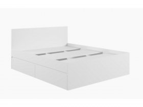 Кровать двуспальная с ящиками 1,6м Мадера-М1600 (белый) в Колыбельке - kolybelka.mebel-nsk.ru | фото