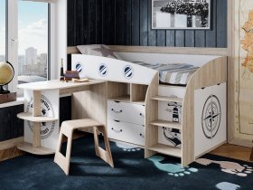 Кровать комбинированная «Немо» в Колыбельке - kolybelka.mebel-nsk.ru | фото