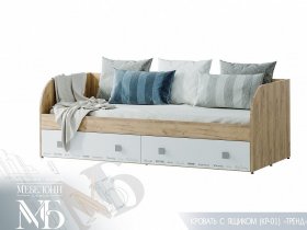 Кровать с ящиками Тренд КР-01 в Колыбельке - kolybelka.mebel-nsk.ru | фото
