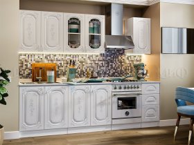 Кухонный гарнитур Лиза-2 (белый) в Колыбельке - kolybelka.mebel-nsk.ru | фото