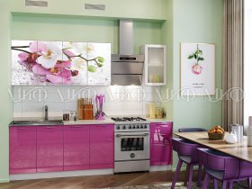 Кухонный гарнитур Орхидея (сиреневый) в Колыбельке - kolybelka.mebel-nsk.ru | фото