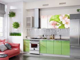 Кухонный гарнитур Яблоневый цвет в Колыбельке - kolybelka.mebel-nsk.ru | фото