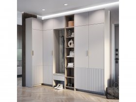 Модульная прихожая Пандора (кашемир/MF03) в Колыбельке - kolybelka.mebel-nsk.ru | фото