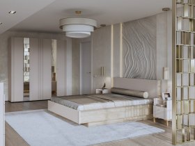 Модульная спальня Одетта (дуб эндгрей/меланж) в Колыбельке - kolybelka.mebel-nsk.ru | фото