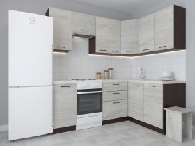 Модульная угловая кухня 1,4м*2,1м Лада (пикард) в Колыбельке - kolybelka.mebel-nsk.ru | фото