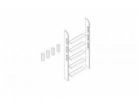 Пакет №10 Прямая лестница и опоры для двухъярусной кровати Соня в Колыбельке - kolybelka.mebel-nsk.ru | фото