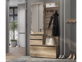 Прихожая ПР-04 Энигма (венге/дуб каньон) в Колыбельке - kolybelka.mebel-nsk.ru | фото