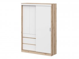Шкаф-купе (1,5м) Брауни (дуб делано/белый) в Колыбельке - kolybelka.mebel-nsk.ru | фото