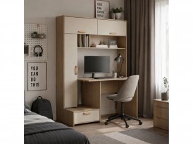 Стол письменный Лайт 03.243  (плэйн/сатин) в Колыбельке - kolybelka.mebel-nsk.ru | фото