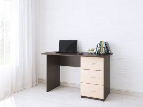 Стол письменный Сити-1 (венге/дуб молочный) в Колыбельке - kolybelka.mebel-nsk.ru | фото