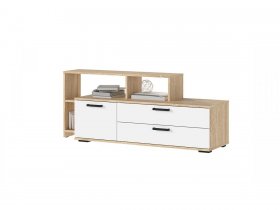 Тумба под ТВ ТВ-01 Санса (дуб сонома/белый) в Колыбельке - kolybelka.mebel-nsk.ru | фото