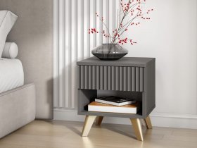 Тумба прикроватная Эккервуд (графит) в Колыбельке - kolybelka.mebel-nsk.ru | фото